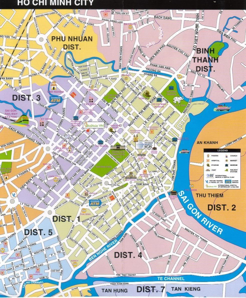 hcmc 관광 지도