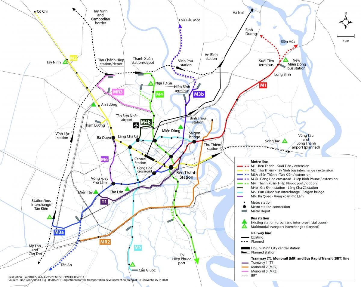 ho chi minh city metro 지도