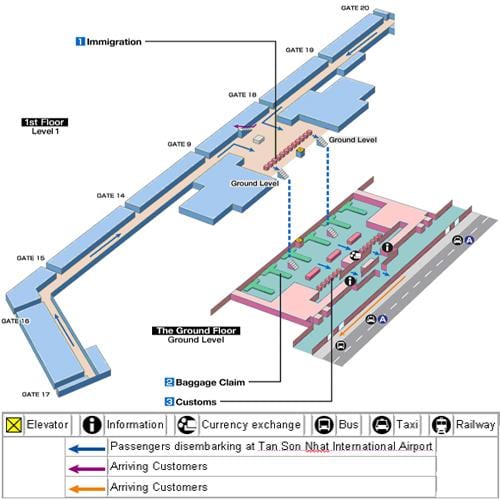 사이공 airport 지도