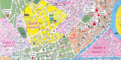 사이공 district 지도