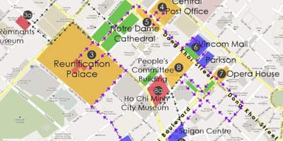 Ho chi minh city 도보 여행 지도